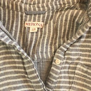 Grey & blue striped tunic